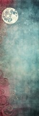 Bohemian Moon Sorcerer Bard (Pale Blue, Silver, Burgundy) Background Texture - Blue, Silver and Red Bohemian Grunge Wallpaper created with Generative AI Technology