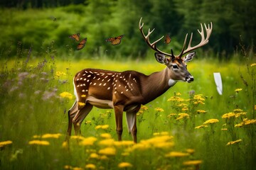 Fototapeta premium deer in the grass