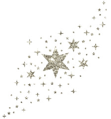 Silver Glitter Christmas Star