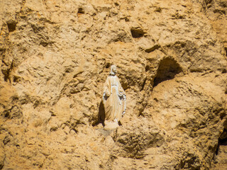 Our Lady staute, Tavolara, Sardinia, Italy