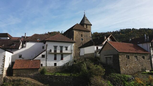 Ochagavia, Church of Saint John the Evangelist. Navarrese Pyrenees. Salazar Valley.