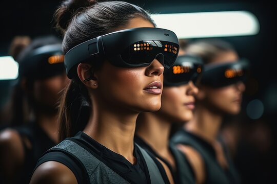 Immersive Fitness Group Training With Virtual Reality Guides, Futurism Image