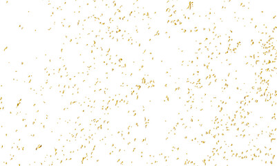 Fototapeta na wymiar Abstract doted and confetti golden glitter and dust particles splatter on transparent background. 