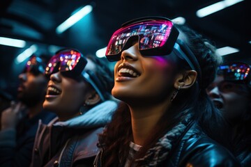 Immersive concert experience ar glasses transforming live performances, futurism image