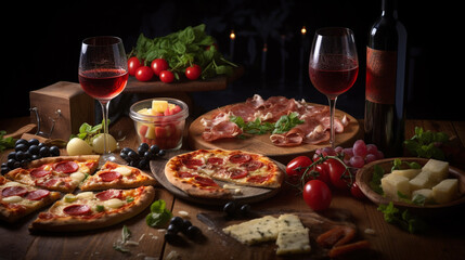 Pizza italienne sur une table