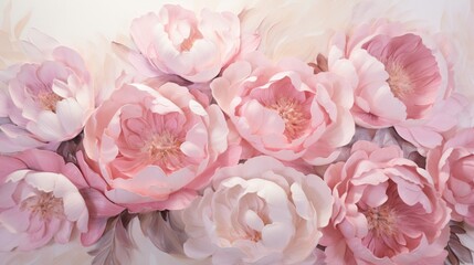 Graceful peonies in shades of blush and pink, presented against a pristine white background.