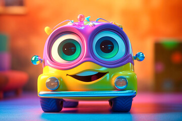 adorable little car with big eyes