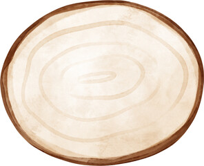 watercolor wooden sign circle 