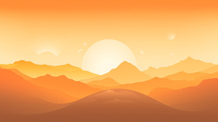 Fototapeta premium A Sunrise Canvas, Bathing the Sea or River in a Symphony of Colors.