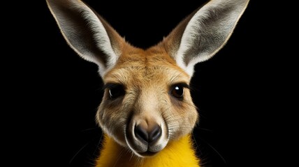 Kangaroo, Minimalistic Professional Portrait, Generative AI