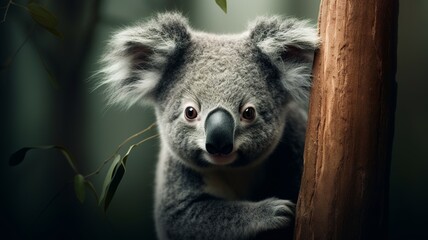 Koala, Minimalistic Professional Portrait, Generative AI