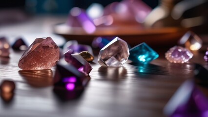Close up picture of magic crystals - obrazy, fototapety, plakaty