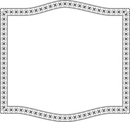 Square Frame horizontal vintage frames flower floral border Luxury ornate art leaf Elements design silhouette black border retro badge decoration element isolated decor