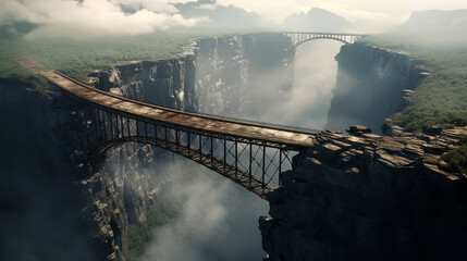 Fototapeta premium Vieux pont ferroviaire rouillé