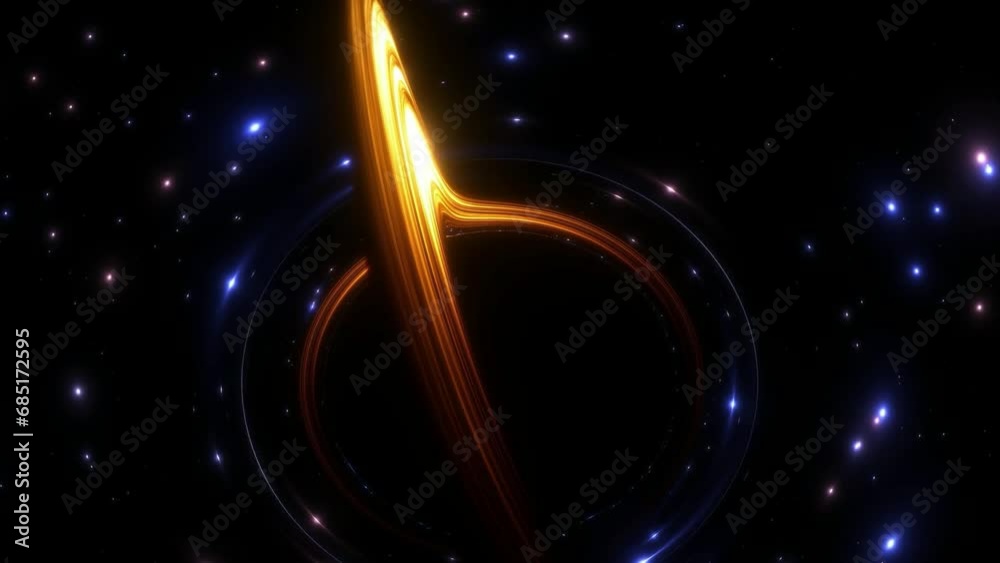 Canvas Prints evolution of a black hole in outer space.