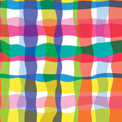 Colorful seamless pattern style geometric shape background trendy design with abstract collage shapes