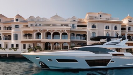 Beautiful luxurious yacht