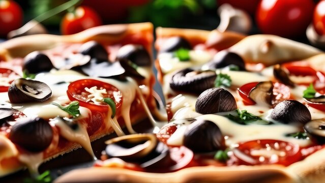 Photo of delicious pizza