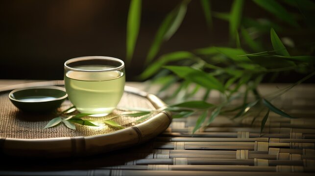 background isolated tea drink zen illustration asian beverage, healthy japanese, culture leaf background isolated tea drink zen