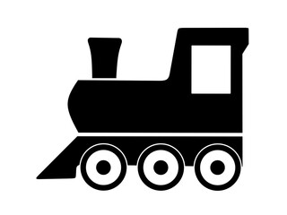 Train icon vector with simple design.locomotive icon
