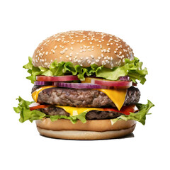hamburger isolated on white transparent png