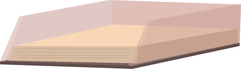 Storage paper tray icon cartoon vector. Inbox empty. Case desk folder