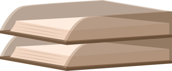 Equipment paper tray icon cartoon vector. Data inbox. Ream basket