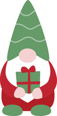 Christmas Gnome Flat illustration