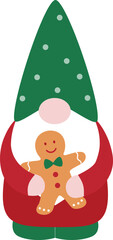 Christmas Gnome Flat illustration
