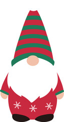 Christmas Gnome Flat illustration