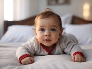 baby on bed