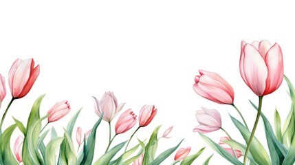 Tulip Nature in Valentines card.