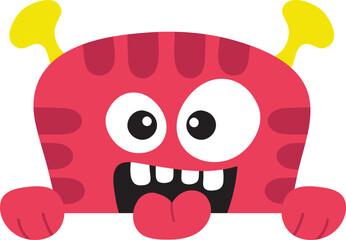 Cute Monster Peeking or Holding