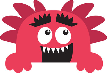 Cute Monster Peeking or Holding