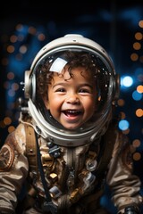 astronaut little boy in space