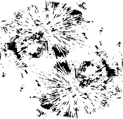 Circular starburst explosion texture. Distressed uneven grunge background. Abstract vector illustration. Overlay to create interesting effect and depth. Isolated on white background.