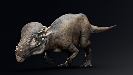 Obraz premium Pachycephalosaurus render of background. 3d rendering