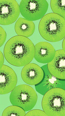 Fototapeta premium Tranches de kiwis vitaminés
