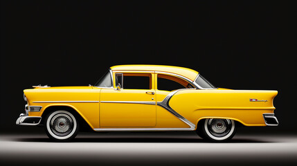 voiture vintage jaune