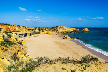 Beautiful beach called Sao Rafael in Albufeira, Algarve, Portugal