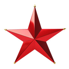 A Shining Symbol of Festivity: Red Star Ornament on a Snowy White Canvas vector art
