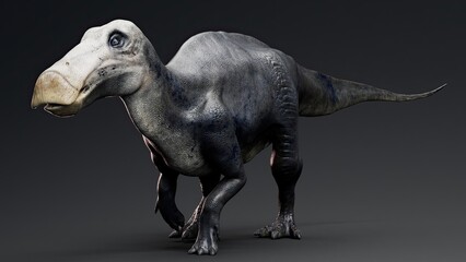 Obraz na płótnie Canvas Shantungosaurus render of background. 3d rendering