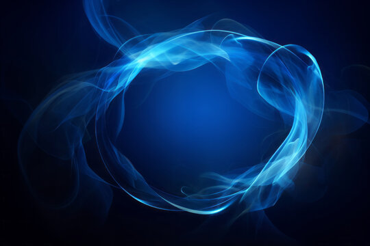 Smoky blue loop mock-up