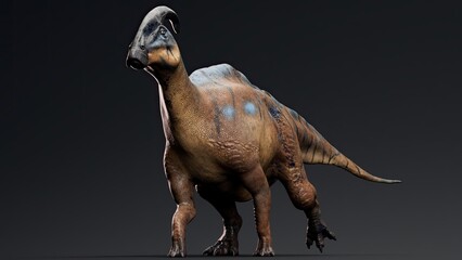 Parasaurolophus render of background. 3d rendering