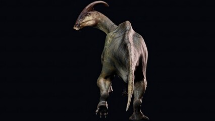 Obraz na płótnie Canvas Parasaurolophus render of background. 3d rendering