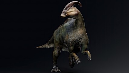 Parasaurolophus render of background. 3d rendering