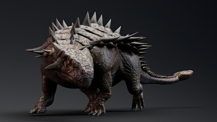 Ankylosourus render of background. 3d rendering