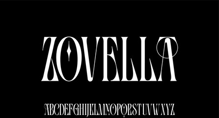 elegant and modern alphabet font vector set