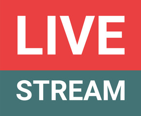 Obraz premium Live stream icon cartoon vector. Video view online. Movie show podcast