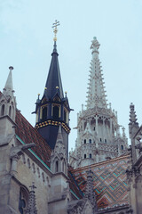 Fototapeta premium Altstadt von Budapest mit Kirchtürmen